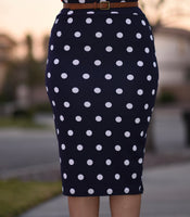 Navy Polka dots